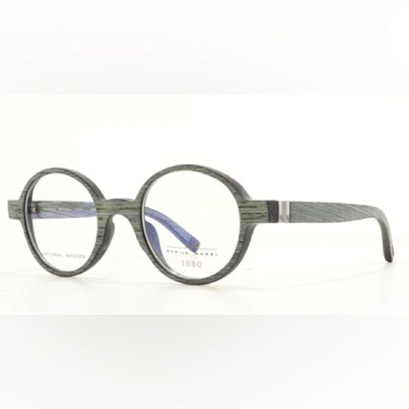 Morel 1880 2975 Wood Gray Round Glasses - Picture 2 of 3